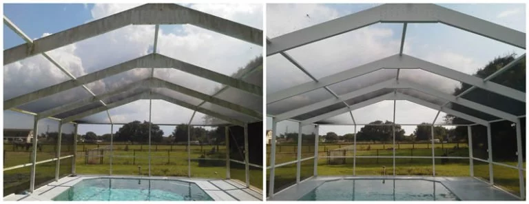poolscreen in lakeland fl top down exterior cleaning